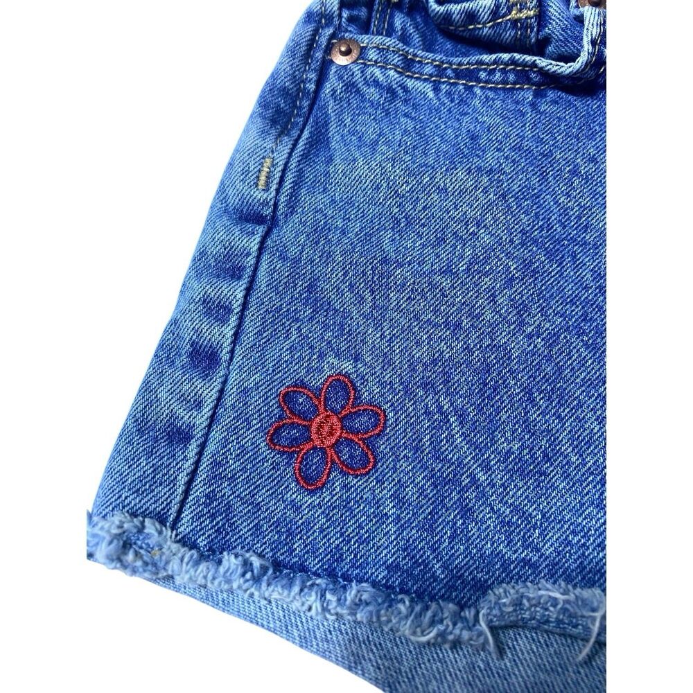 Y2K Minnie Mouse Embroidered Denim Shorts Girls Size 6 Old Navy Summer Blue - Picture 4 of 10